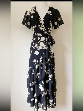 dynamite blue floral dress Eloise Poplin Mini Dress Blue